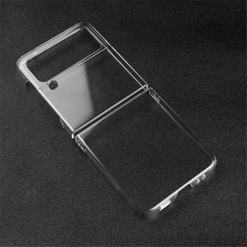 Capa Para Samsung Galaxy Z Flip 4 De Couro Plástico Transparente