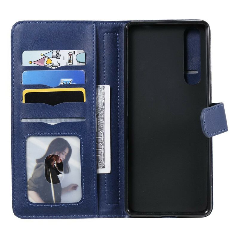 Capa Flip Para Sony Xperia 1 II Titular De Cartão Multifuncional Para 10
