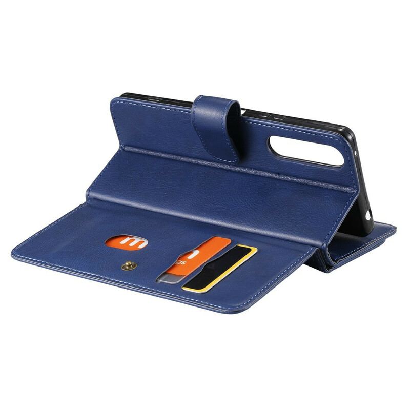 Capa Flip Para Sony Xperia 1 II Titular De Cartão Multifuncional Para 10