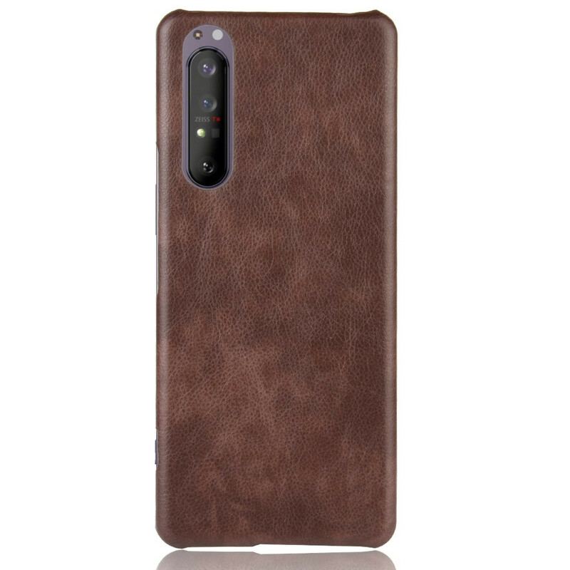 Capa Para Sony Xperia 1 II Efeito Couro Lichia