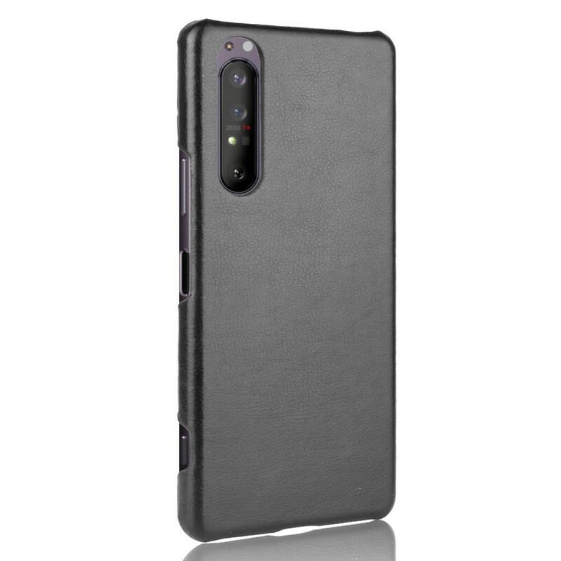 Capa Para Sony Xperia 1 II Efeito Couro Lichia