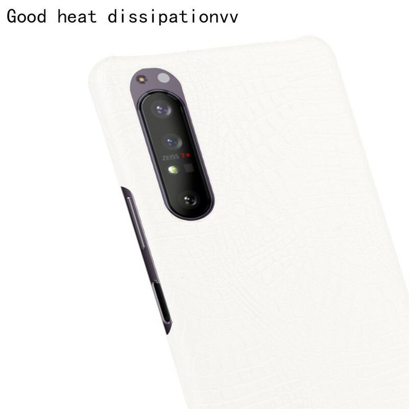 Capa Para Sony Xperia 1 II Efeito Pele De Crocodilo