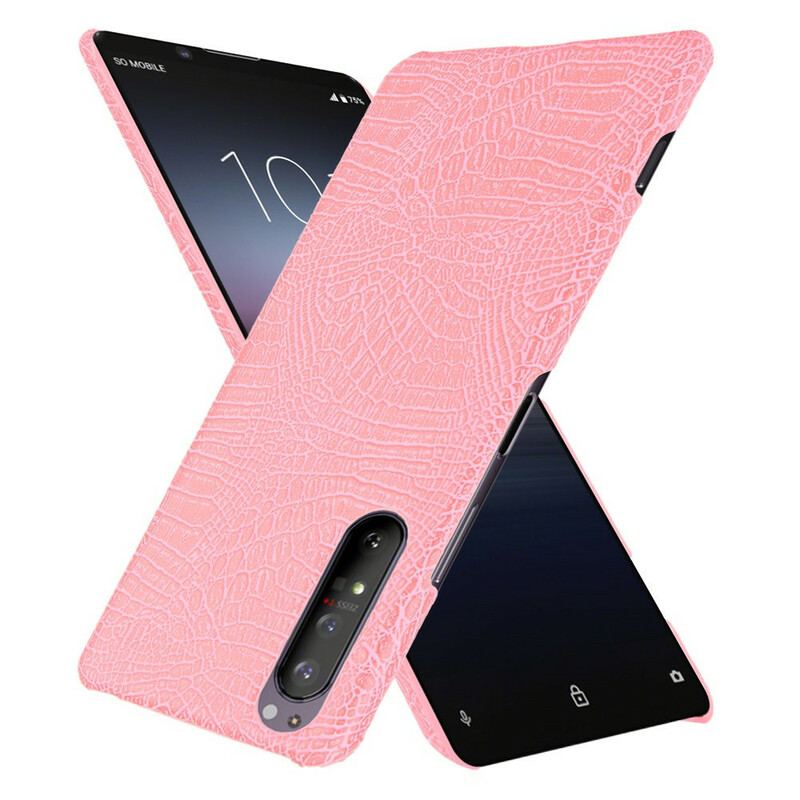 Capa Para Sony Xperia 1 II Efeito Pele De Crocodilo