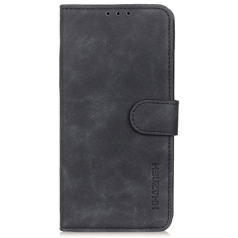 Capa De Couro Para Honor 90 Lite Khazneh Efeito Couro Camurça