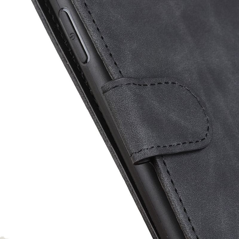 Capa De Couro Para Honor 90 Lite Khazneh Efeito Couro Camurça