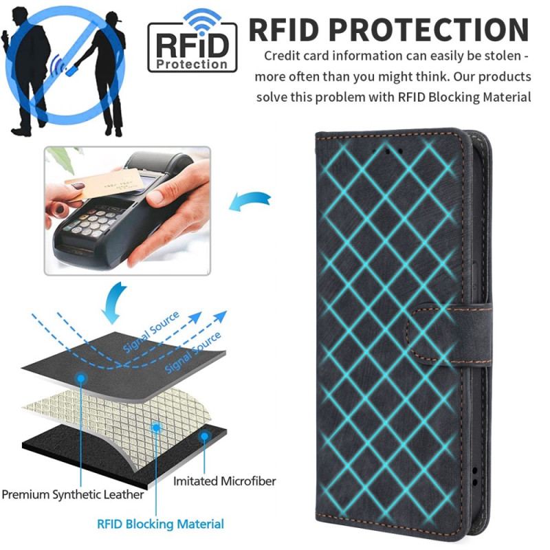 Capa De Couro Para Honor 90 Lite Rfid Clássico