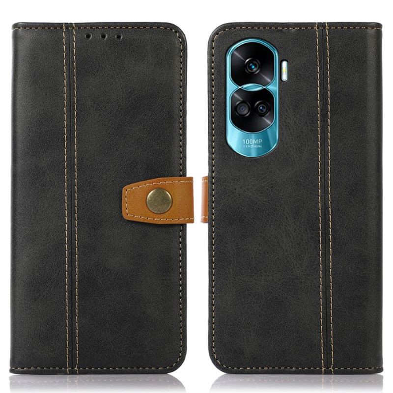 Capa Em Pele Para Honor 90 Lite Estilo Antigo