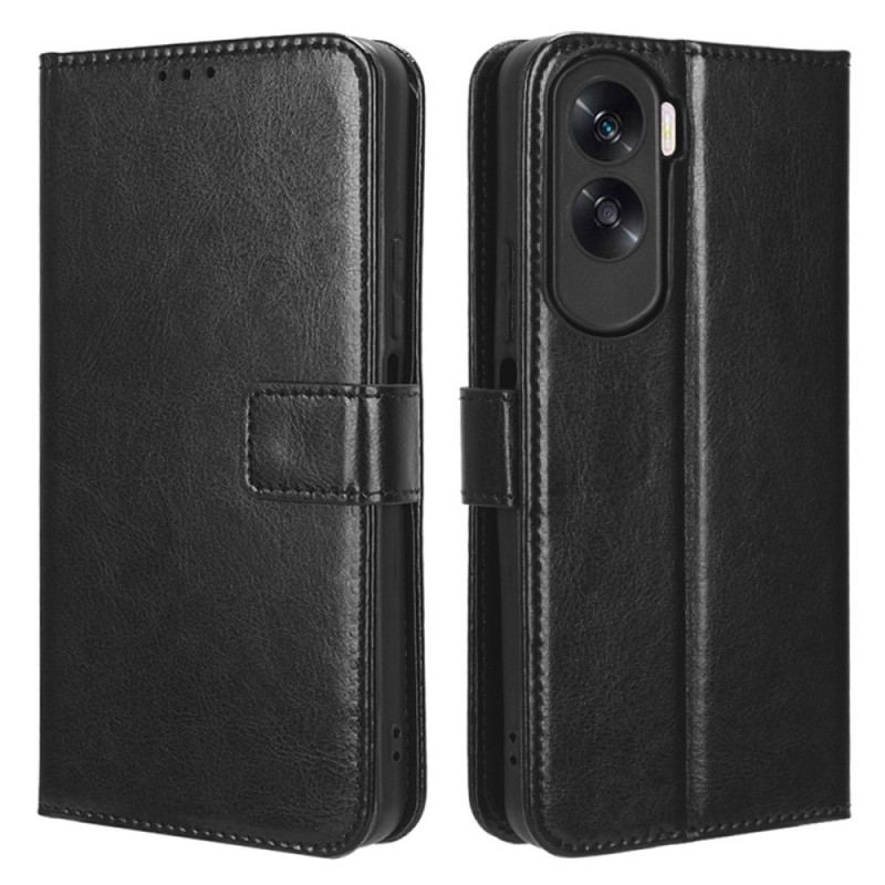 Capa Flip Para Honor 90 Lite Couro Sintético Com Alça