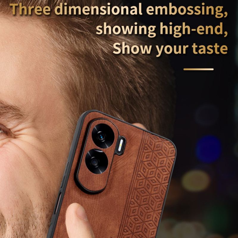 Capa Para Honor 90 Lite Couro Sintético Azns