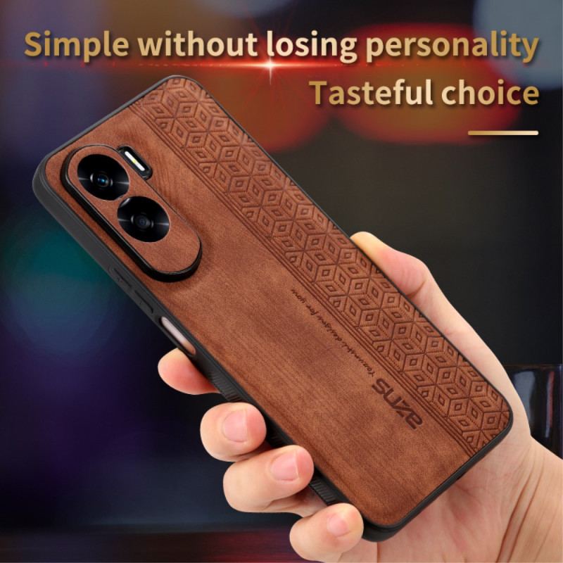 Capa Para Honor 90 Lite Couro Sintético Azns