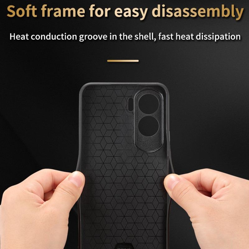 Capa Para Honor 90 Lite Couro Sintético Azns