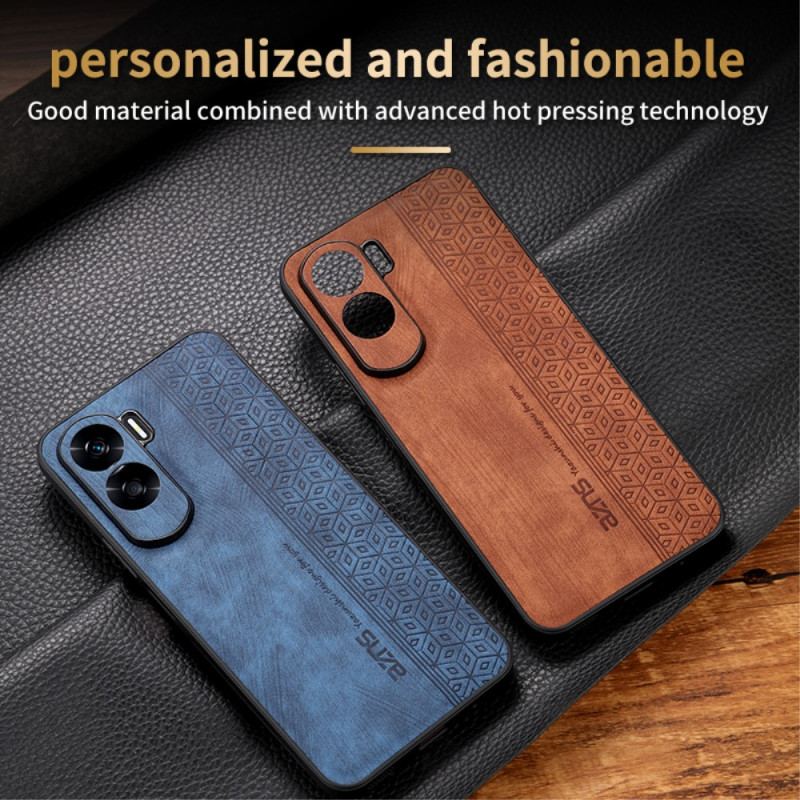 Capa Para Honor 90 Lite Couro Sintético Azns