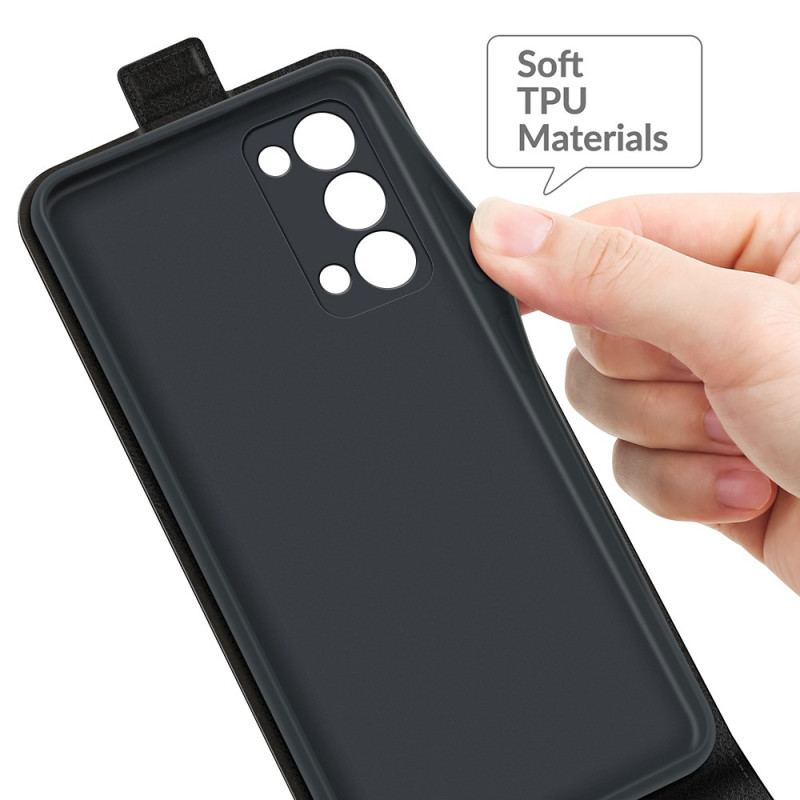Capa De Couro Para Oppo Reno 6 Pro 5G Fechamento Vertical Textura Clássica Lichia