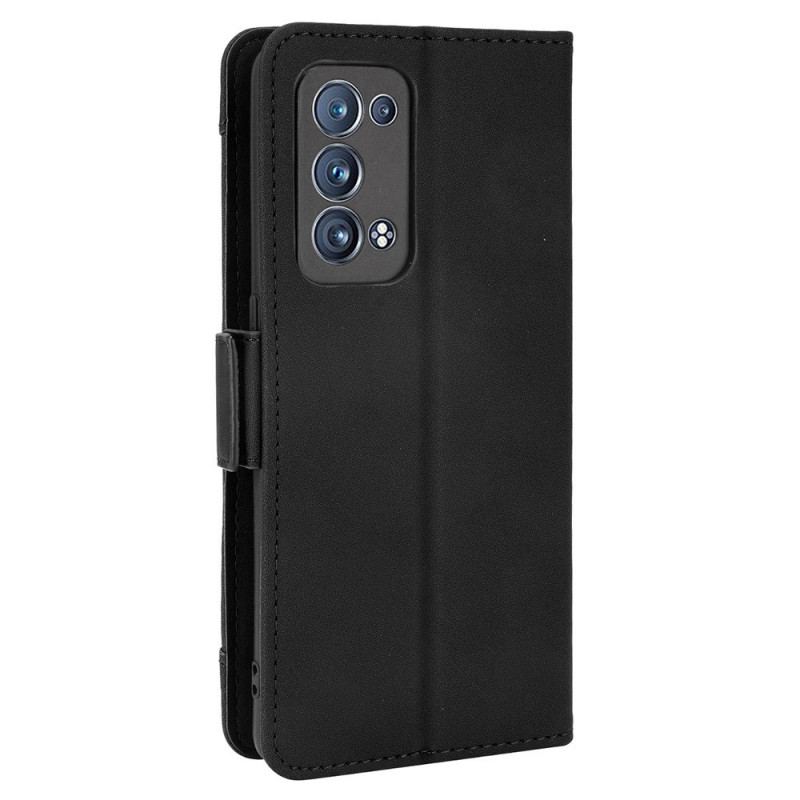 Capa Flip Para Oppo Reno 6 Pro 5G Cartões Múltiplos