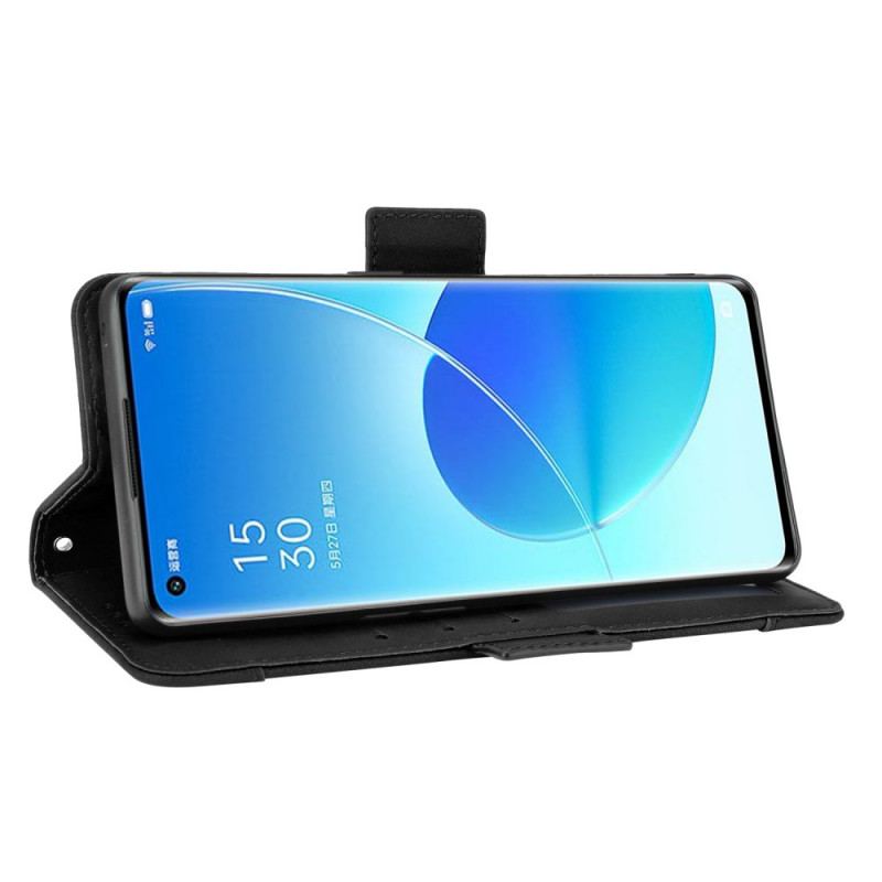 Capa Flip Para Oppo Reno 6 Pro 5G Cartões Múltiplos