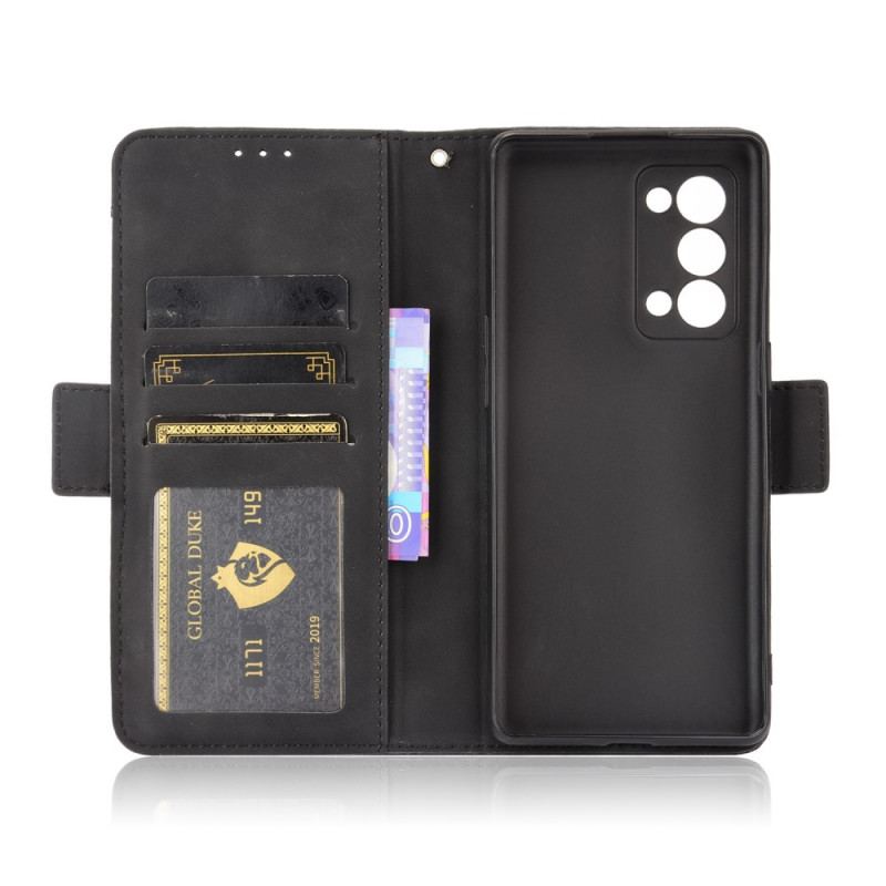 Capa Flip Para Oppo Reno 6 Pro 5G Cartões Múltiplos