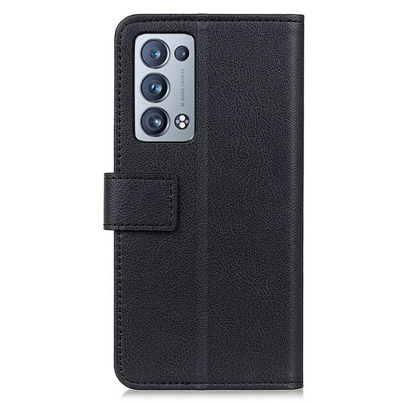 Capa Folio Para Oppo Reno 6 Pro 5G Fólio De Couro Falso