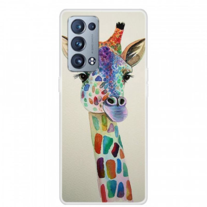 Capa Para Oppo Reno 6 Pro 5G Girafa Colorida