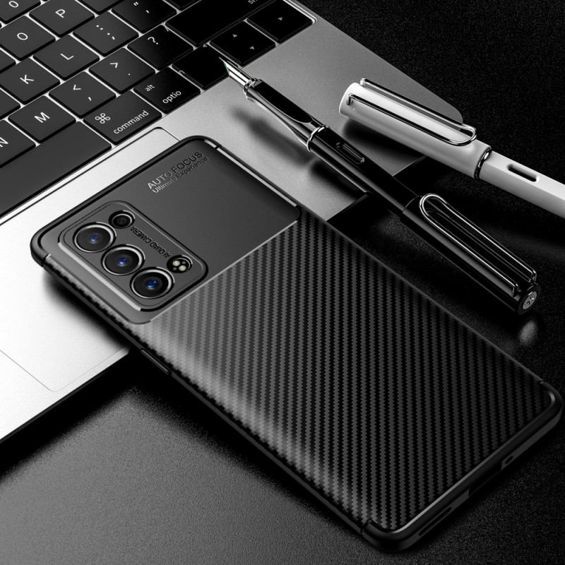 Capa Para Oppo Reno 6 Pro 5G Mangueira De Fibra De Carbono