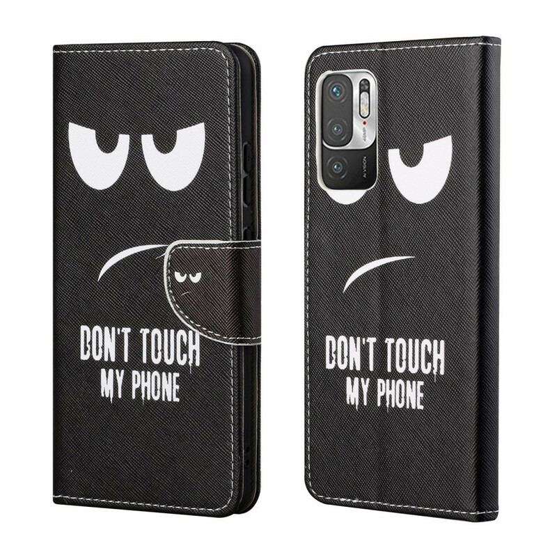 Capa Flip Para Xiaomi Redmi Note 10 5G Não Toque No Meu Telefone