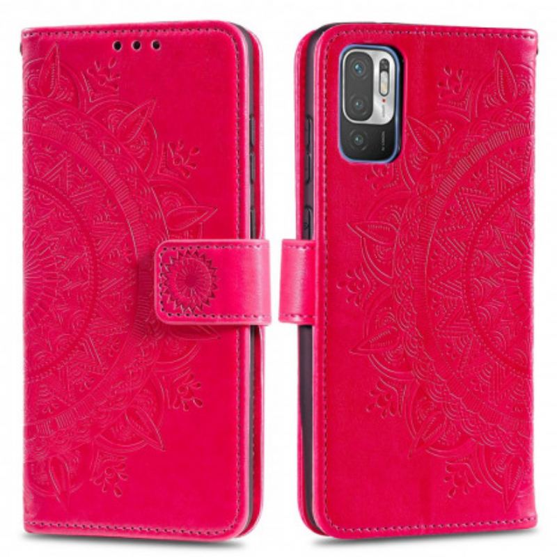 Capa Folio Para Xiaomi Redmi Note 10 5G Mandala Do Sol