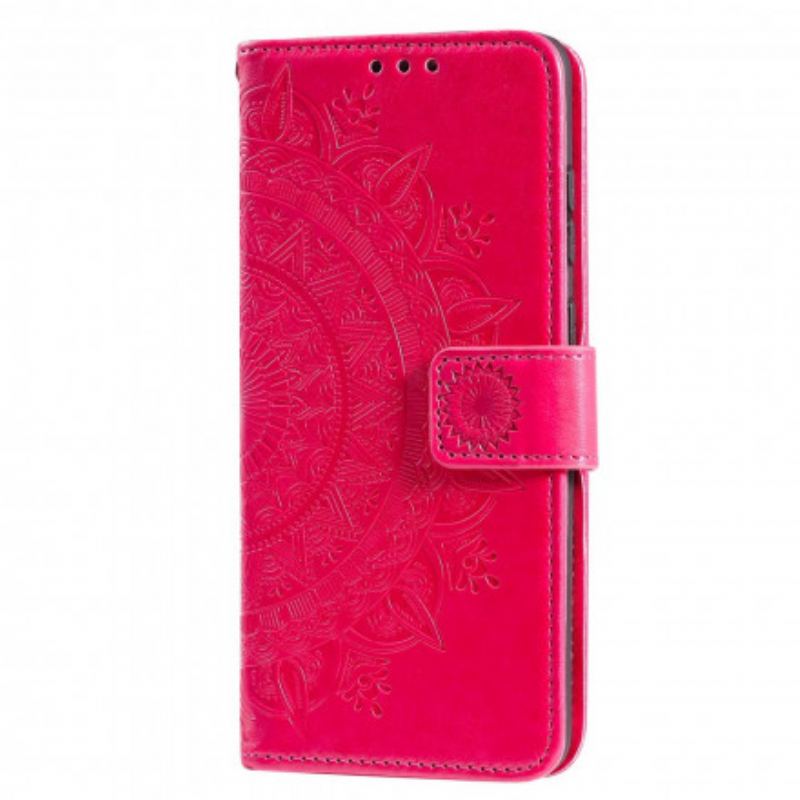 Capa Folio Para Xiaomi Redmi Note 10 5G Mandala Do Sol