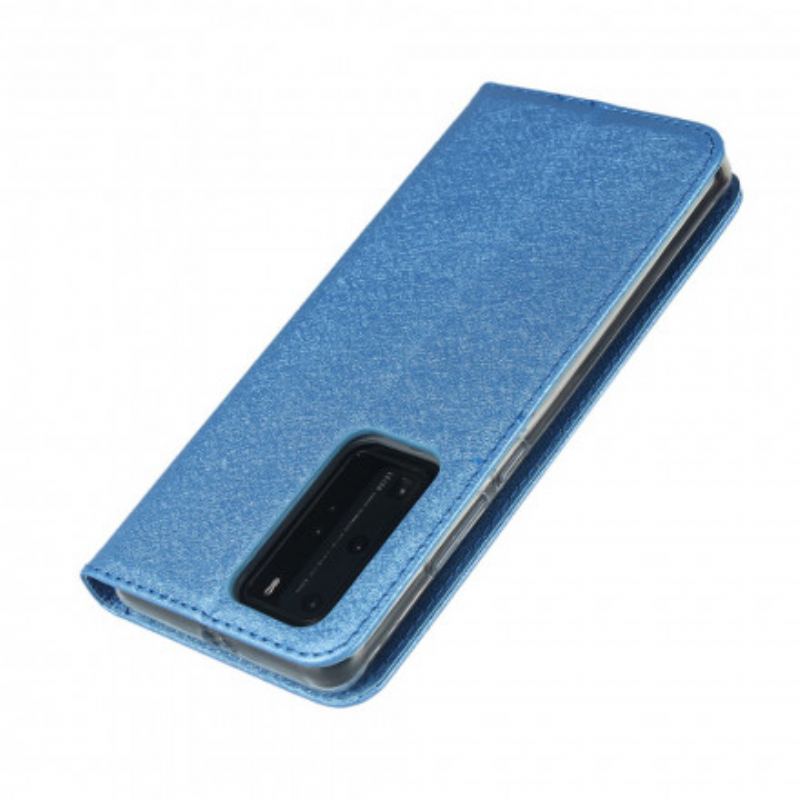 Capa De Celular Para Huawei P40 Pro Flip Estilo De Couro Macio Com Alça