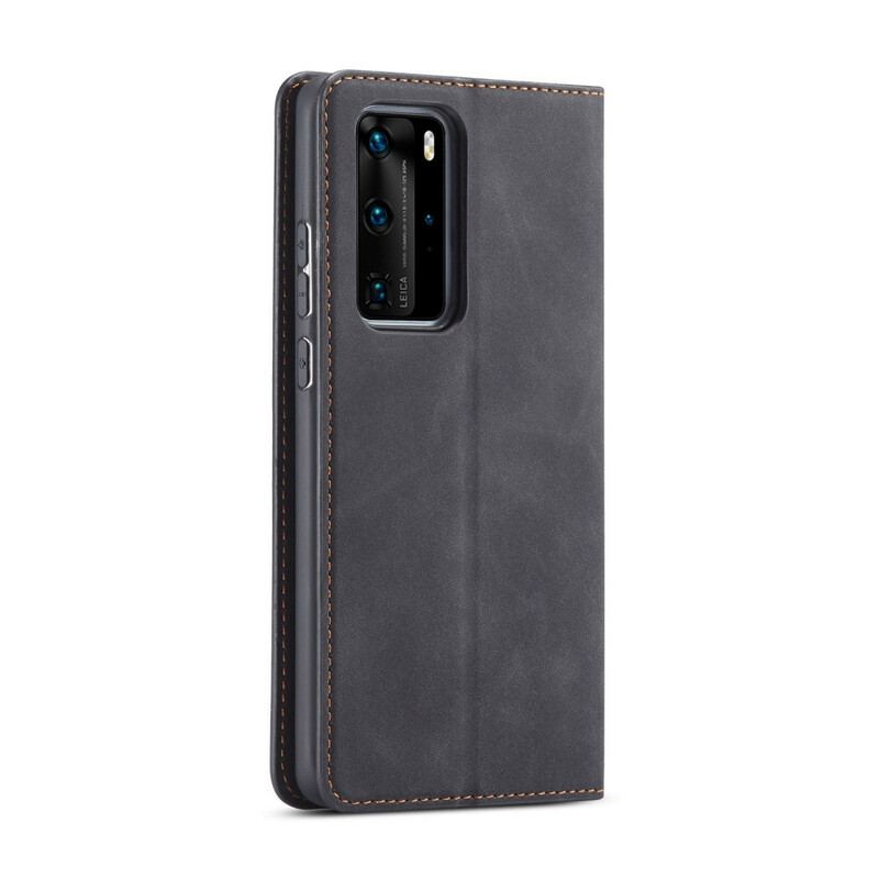 Capa De Celular Para Huawei P40 Pro Flip Forwenw Efeito Couro