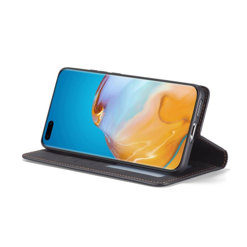 Capa De Celular Para Huawei P40 Pro Flip Forwenw Efeito Couro