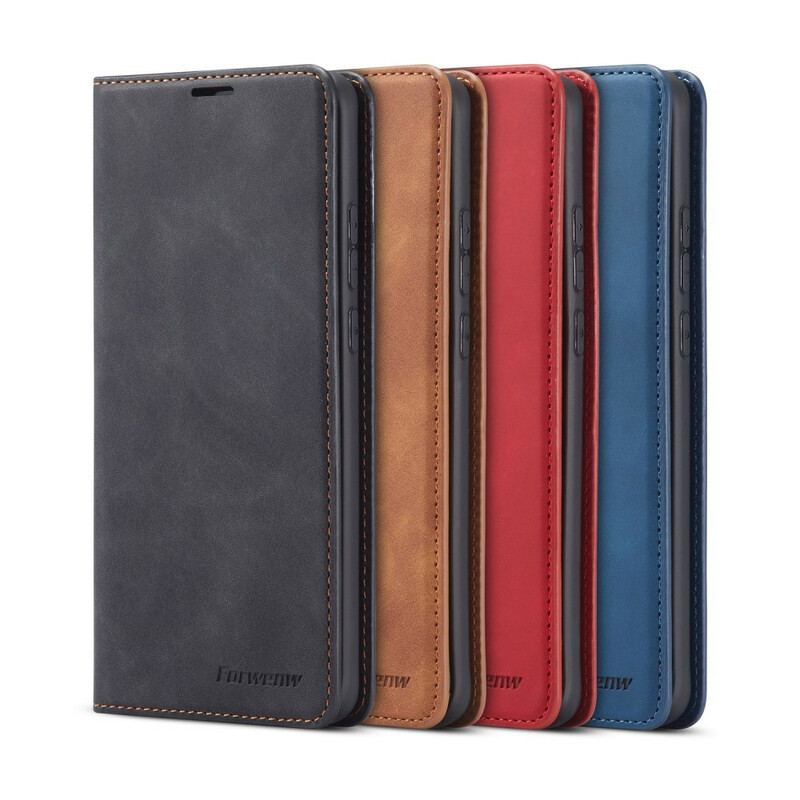 Capa De Celular Para Huawei P40 Pro Flip Forwenw Efeito Couro
