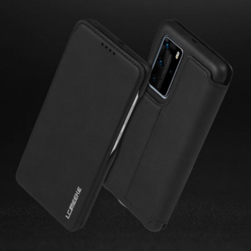 Capa De Celular Para Huawei P40 Pro Flip Lc.imeeke Efeito Couro