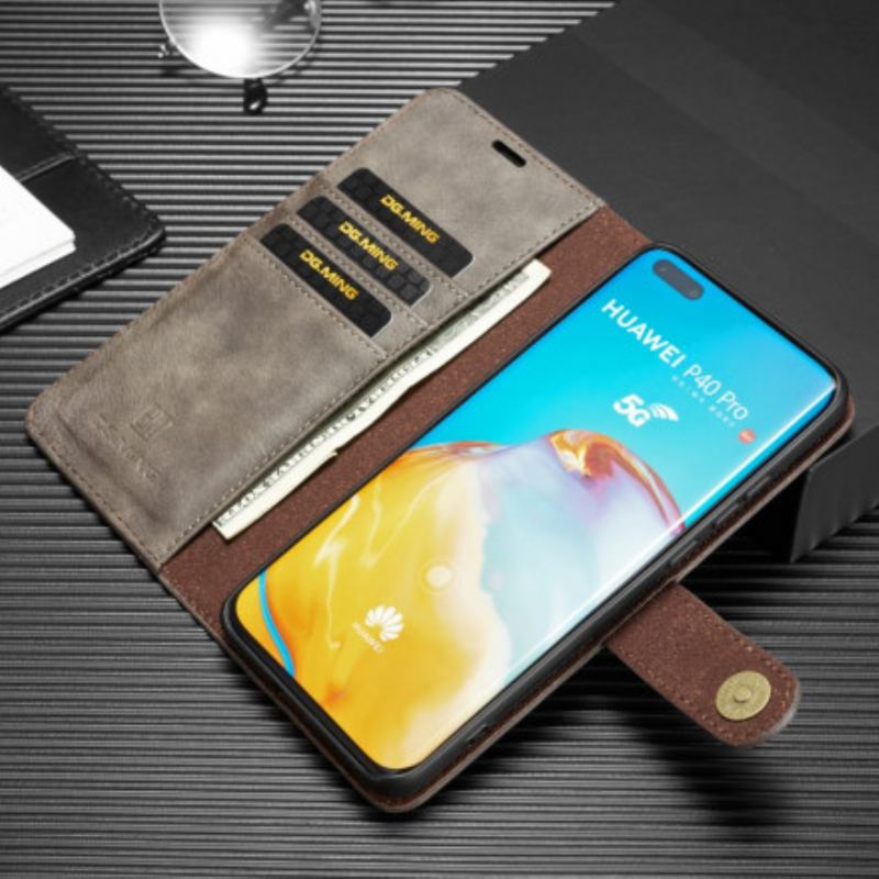 Capa De Couro Para Huawei P40 Pro Dg. Ming Destacável
