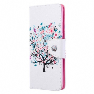 Capa Flip Para Huawei P40 Pro Árvore Florida
