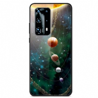 Capa Para Huawei P40 Pro Vidro Temperado Do Planeta Do Sistema Solar