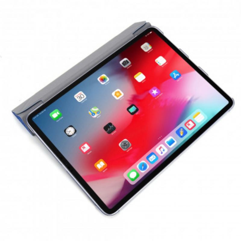 Capa De Celular Para iPad Pro 12.9" (2021) Couro Falso Textura De Seda