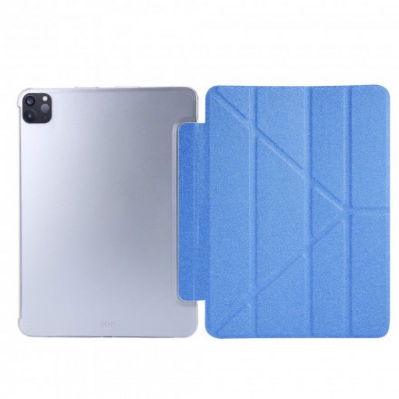 Capa De Celular Para iPad Pro 12.9" (2021) Couro Falso Textura De Seda