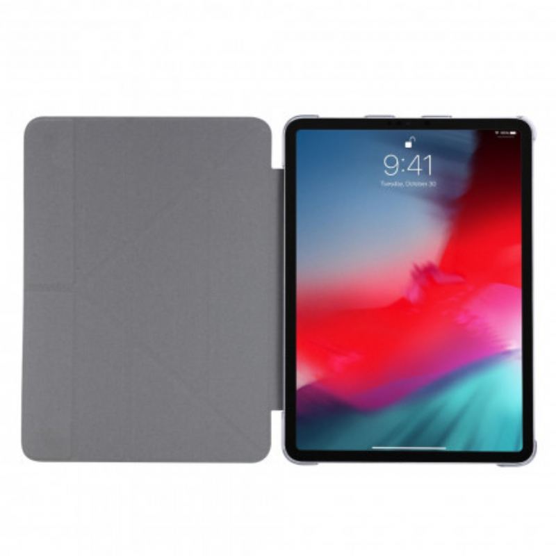 Capa De Celular Para iPad Pro 12.9" (2021) Couro Falso Textura De Seda