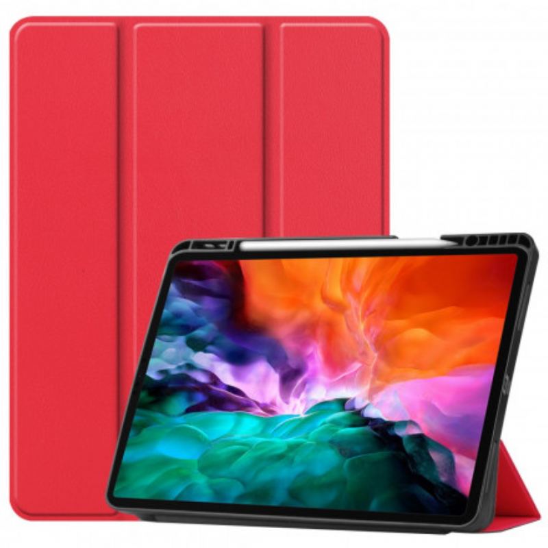 Capa De Celular Para iPad Pro 12.9" (2021) Porta-caneta Clássico Dobrável Em Três Partes