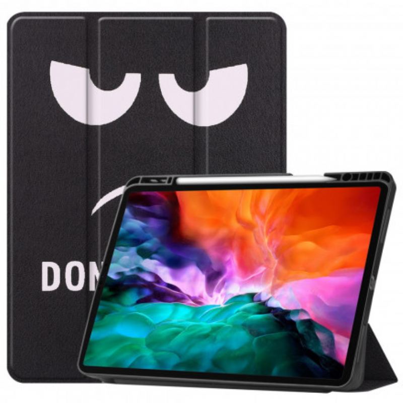Capa De Celular Para iPad Pro 12.9" (2021) Porta Caneta Não Me Toque