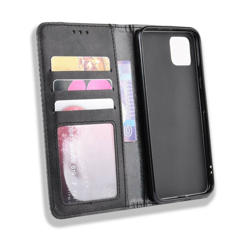 Capa De Celular Para Google Pixel 4 Flip Efeito Couro Vintage Estilizado