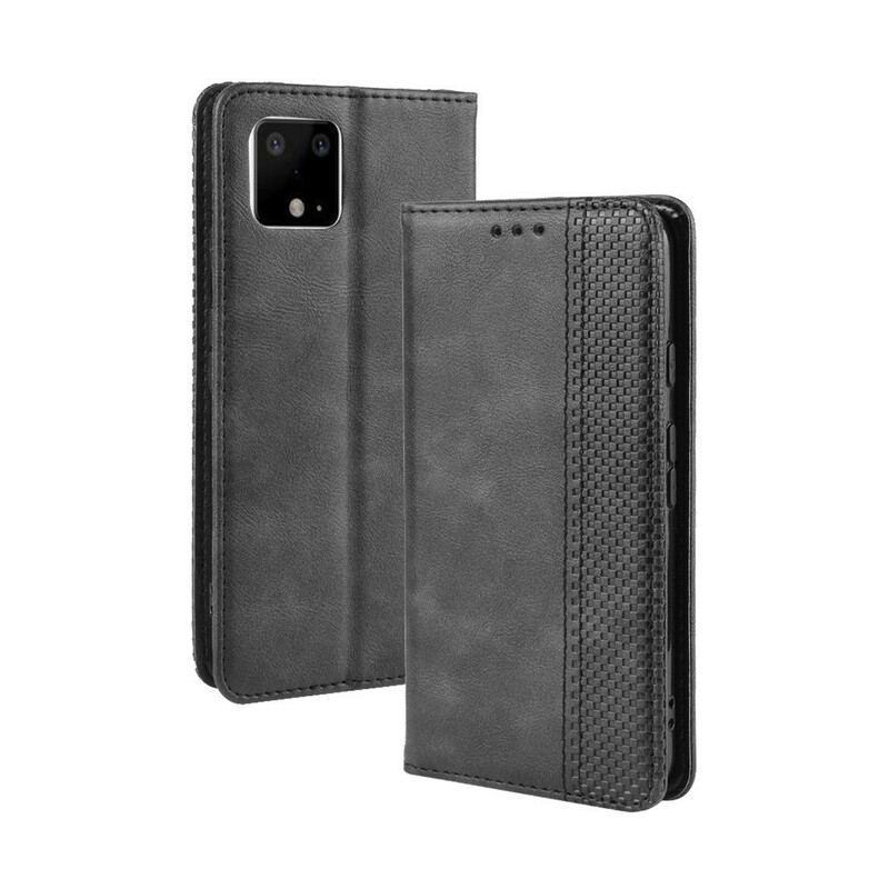 Capa De Celular Para Google Pixel 4 Flip Efeito Couro Vintage Estilizado