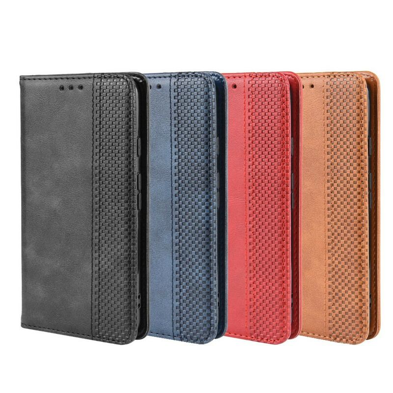 Capa De Celular Para Google Pixel 4 Flip Efeito Couro Vintage Estilizado