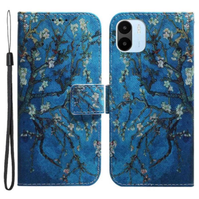 Capa De Couro Para Xiaomi Redmi A1 Árvore Florida Premium