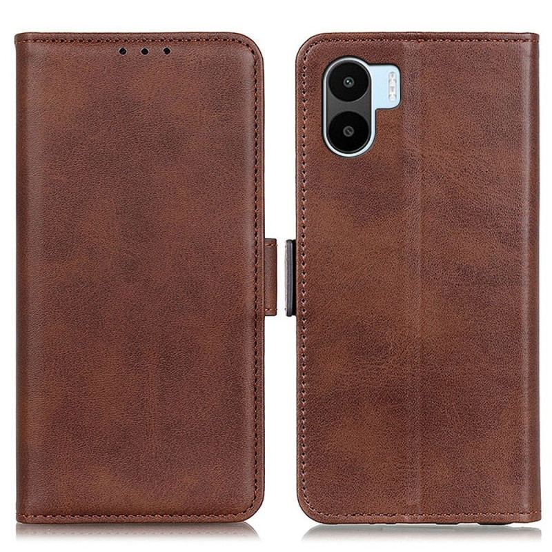 Capa De Couro Para Xiaomi Redmi A1 Flip Aba Dupla Clássica