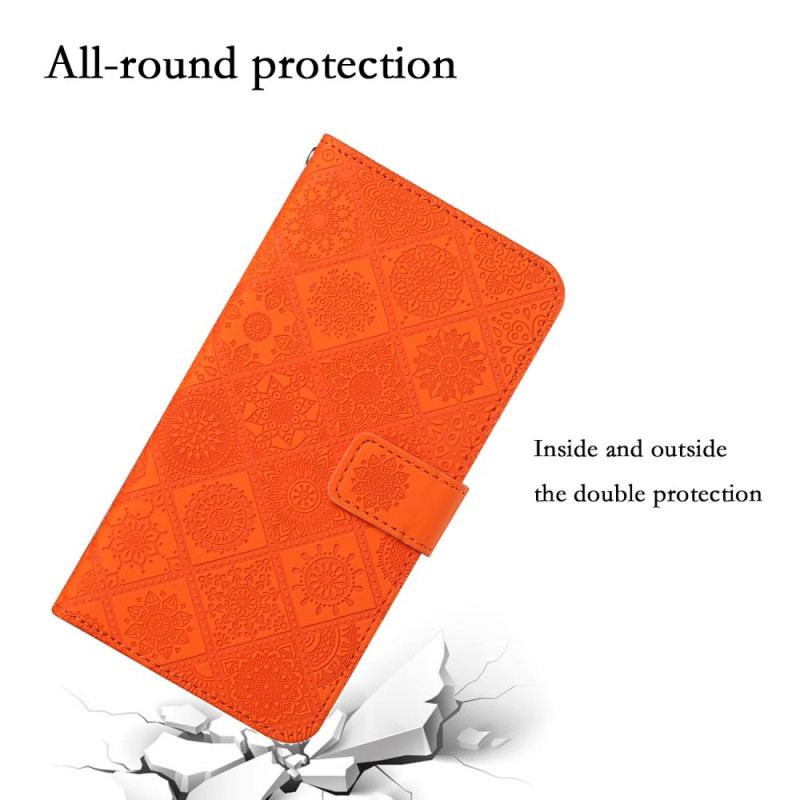 Capa De Couro Para Xiaomi Redmi A1 Padrão De Tapeçaria