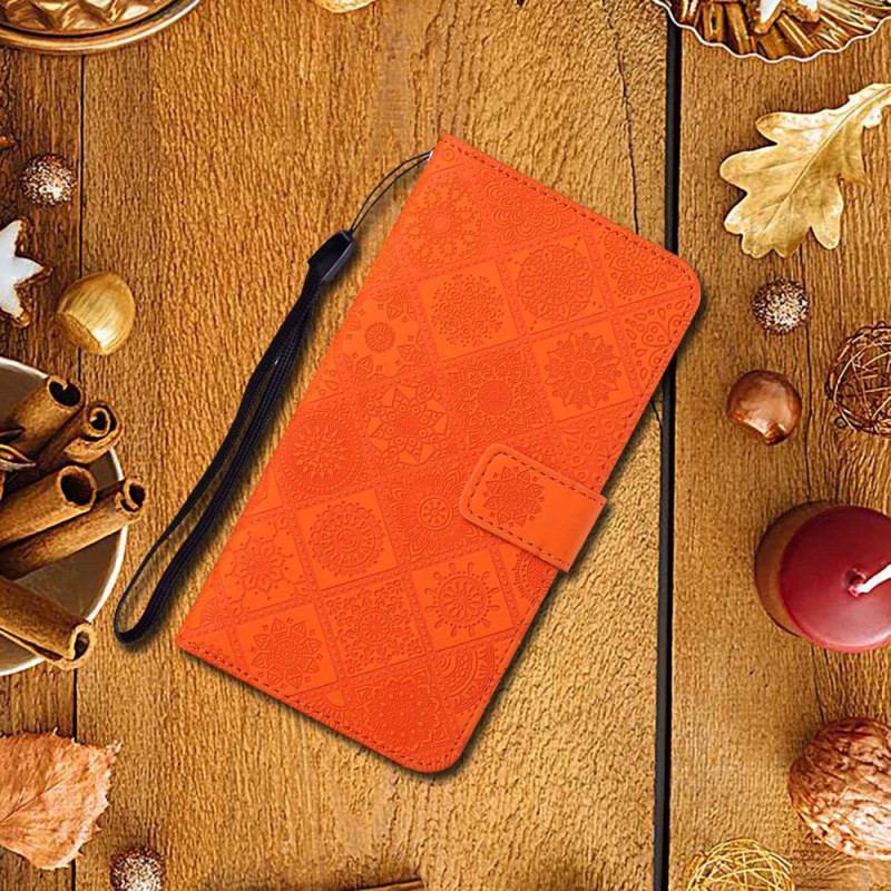 Capa De Couro Para Xiaomi Redmi A1 Padrão De Tapeçaria