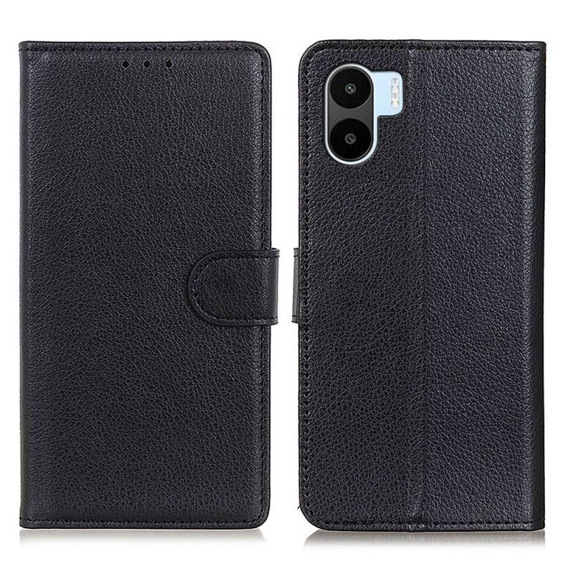 Capa Flip Para Xiaomi Redmi A1 Couro Sintético De Lichia