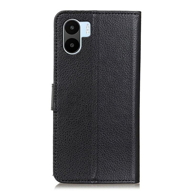 Capa Flip Para Xiaomi Redmi A1 Couro Sintético De Lichia