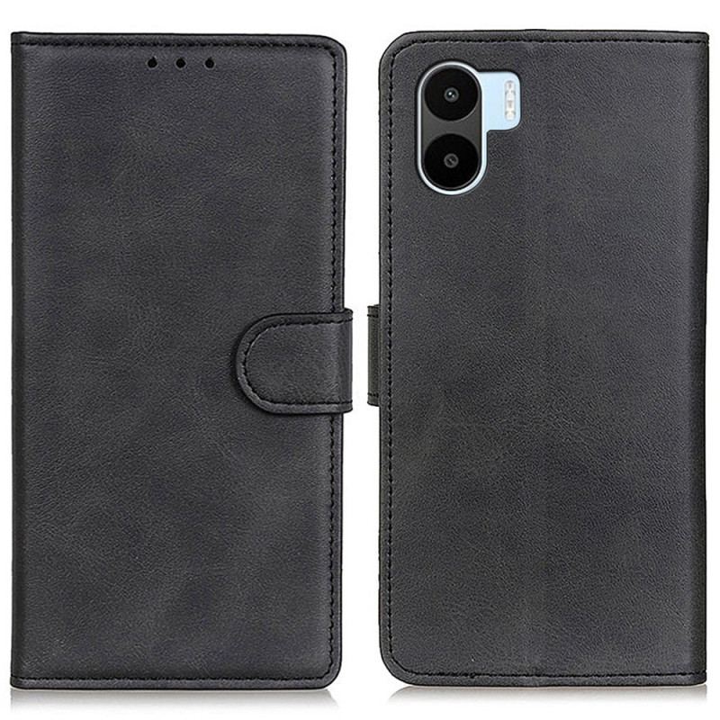 Capa Flip Para Xiaomi Redmi A1 Efeito De Couro Retrô Fosco