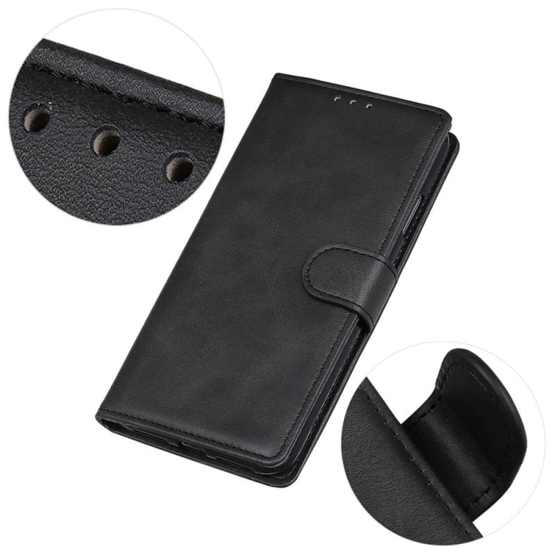 Capa Flip Para Xiaomi Redmi A1 Efeito De Couro Retrô Fosco